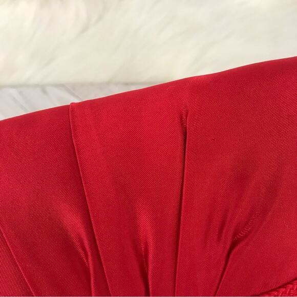 Vintage La Regale Red Satin Crossbody Tassel Bag - Picture 8 of 14